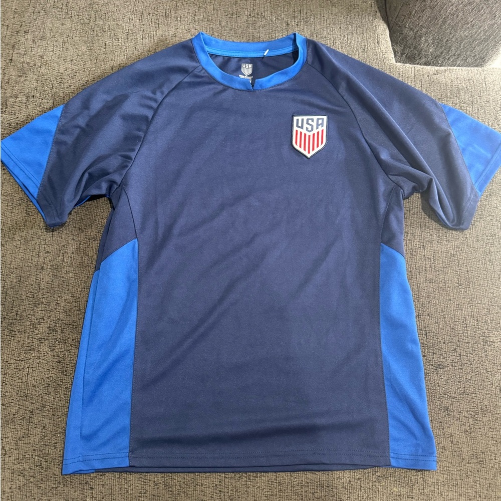 USA Soccer Training Blue Jersey